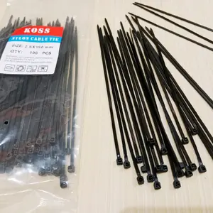 kabel ties 15cm/150mm (tali tie nylon serbaguna) Motorcycle Hitam Plastik