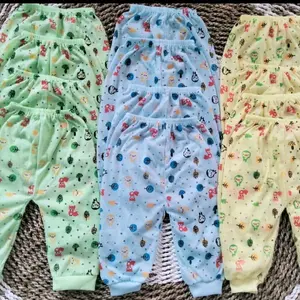 Celana Bayi Motif Hewan dan Pohon - Hijau Biru Kuning - Nyaman dan Lembut untuk Tidur dan Bermain