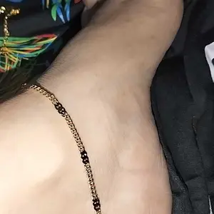 GELANG KAKI RANTAI TITANIUM DEWASA GOLD ANTI LUNTUR