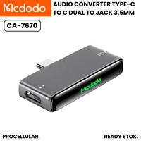 Gambar Mcdodo Audio Adapter Type-C to Type C Dual Type C Converter CA-7670 dari PROCELLULAR Kota Administrasi Jakarta Pusat 1 Tokopedia