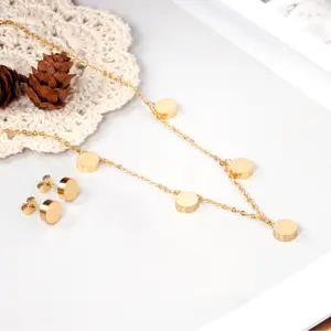 Kalung Anting Set Simple Korean Titanium Anti Karat - Belle