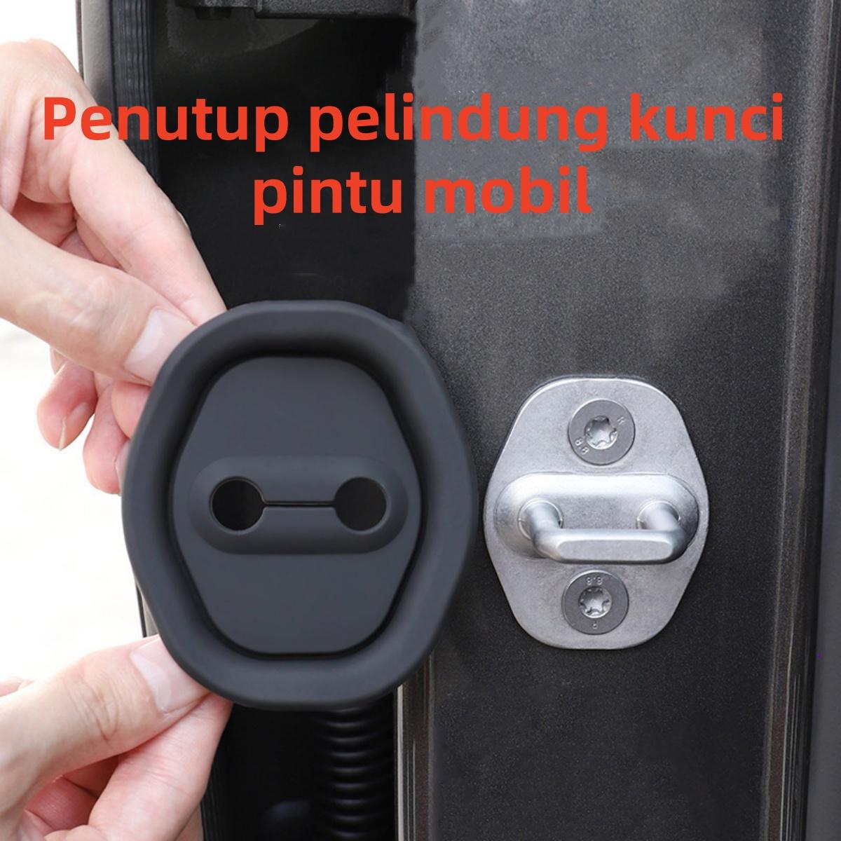 [Meta] Bantalan pelindung kunci pintu mobil silikon peredam suara dan peredam guncangan penutup pelindung kunci pintu mobil / selongsong karet kunci pintu mobil universal Car
