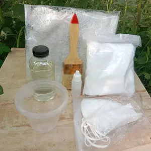 paket resin bening 200 gram kumplit resin,catalis,kasa fiber,kuas,masker ,cup.