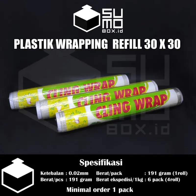 Best cling REFILL plastic wrap 30cm x 30meter plastik cling warp / plastik makanan elastis 1
