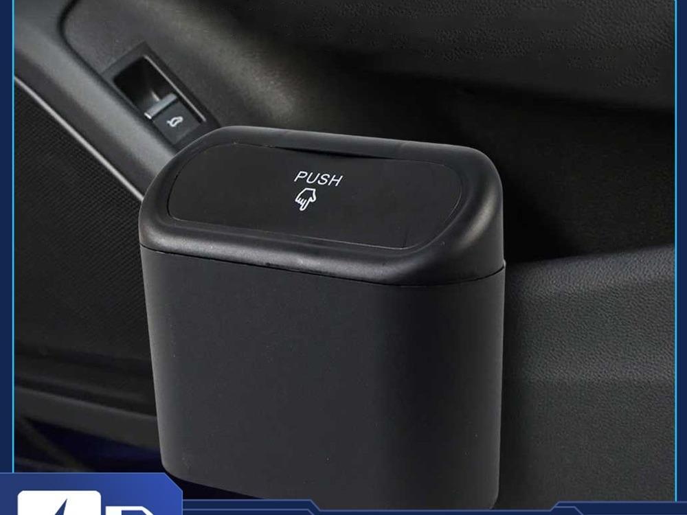 ALLIANCE Tempat Sampah Mobil Mini Multifungsi Car Pu Leather - Material Plastik ABS, Mudah Dipasang, Desain Minimalis, Multi Place - Putih