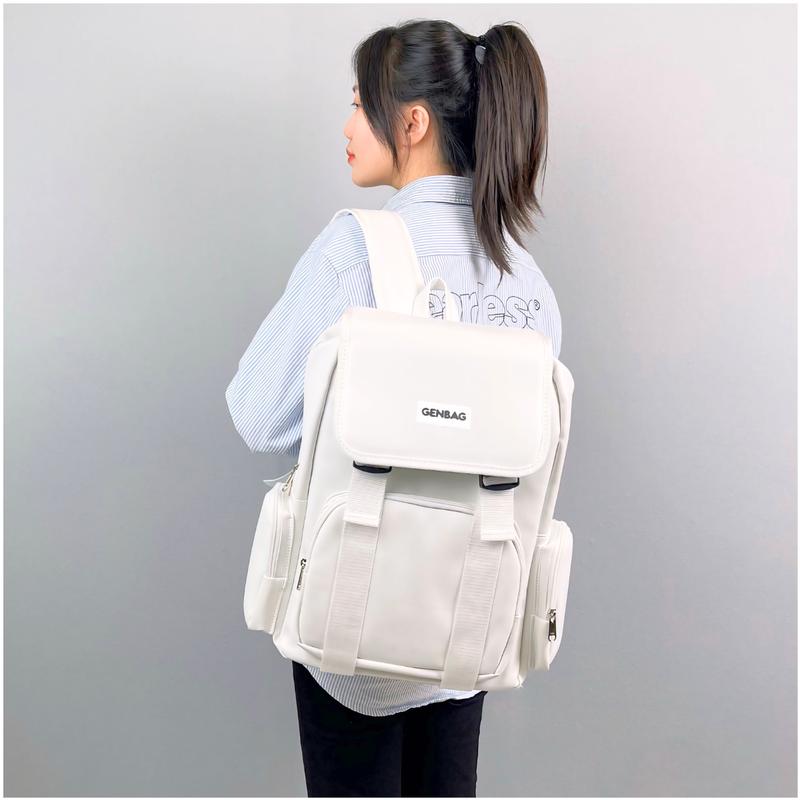 [LIVE] Balo da đi học GENBAG balo nam nữ nắp gập nhiều ngăn đựng vừa laptop 15,6 inch BL14