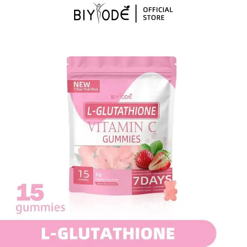 BIYODE Glutathione Collagen Gummies & GABA Gummies - Skin Whitening, Anti-Aging, Hair & Nails Health, Travel Size, Edible Supplement, BUY1 TAKE1 PROMO