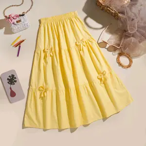 Vohara Kids | ZAYANNA Rok Katun Poplin Premium  Anak Perempuan Rok Katun PITA  Fashion
