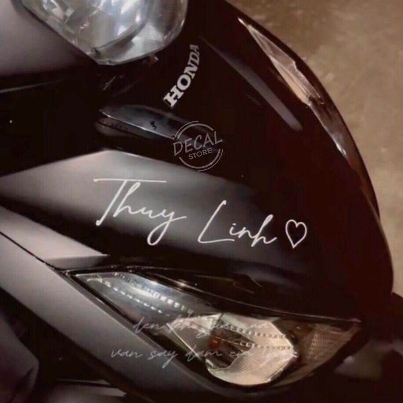  Tem tên dán xe   nhắn tên cho shop khi đặt hàng  