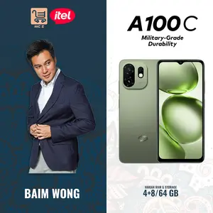 [EXCLUSIVE BAIM WONG] itel A100C 3+64GB | 4+64GB Layar 6.6" 90Hz Tahan Banting Military-Grade Big Memory UltraLink Free Call 5000mAh Battery