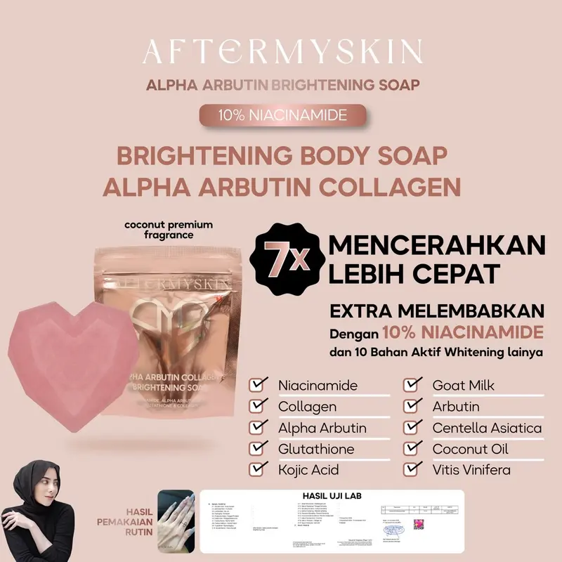 【Official Distributor】AFTERMYSKIN - 1 pcs HB Alpha Arbutin dan 1 pcs Sabun 10x Whitening Extra Chromabright Bodycream Lotion Dosting Pencerah Pemutih Bodycare Viral Original Afterskin After Skin By Andhitairianto 5