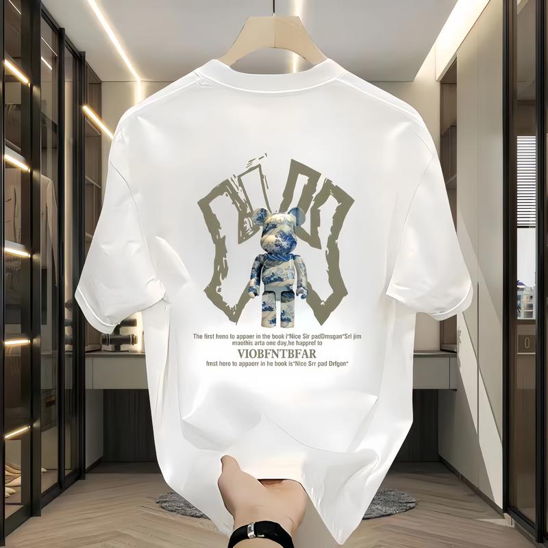 Áo Thun Cotton ngắn tay, 240g, Dáng Rộng Vừa Vặn, Cổ Tròn, Thích Hợp Cho Mùa Hè, Thích Hợp Cho Các Cặp Đôi, Dành Cho Nam Và Nữ, Phong Cách Đường Phố, Áo Thun ngắn Tay Cao Cấp 280g, Làm Bằng Cotton Nguyên Chất, In Chữ