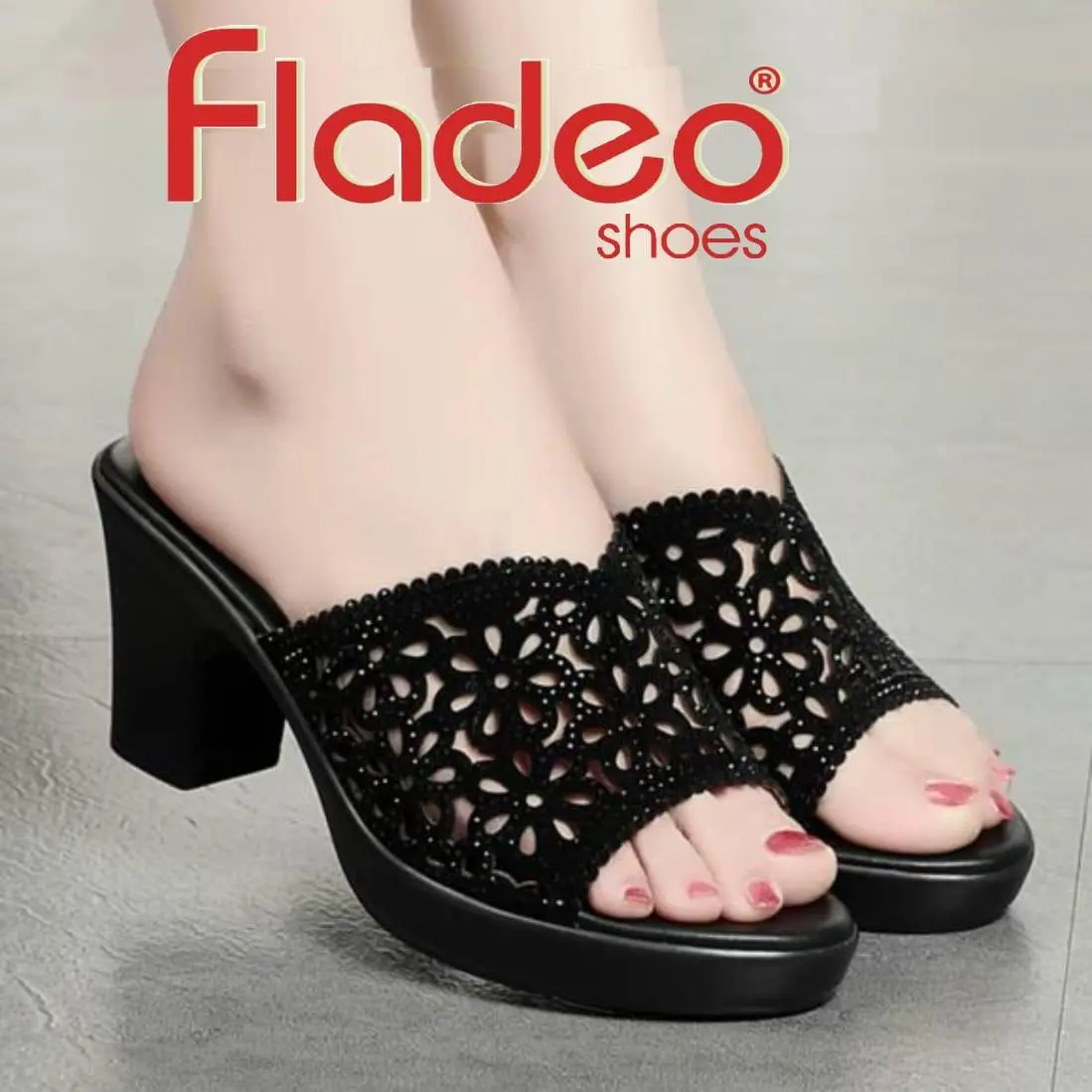 Sandal High Heels Wanita / Heels Hak Tinggi Model Slop Variant Terbaru Sandal High Heels Manik-Manik terbaru