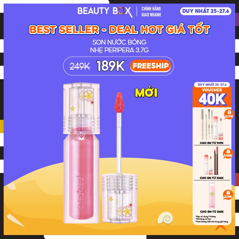 (Mới - Ver. Cherry) Son Nước Bóng Nhẹ Peripera Water Bare Tint 3.7g