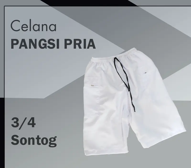 celana pangsi 3/4 pria murah nyaman diapakai 0
