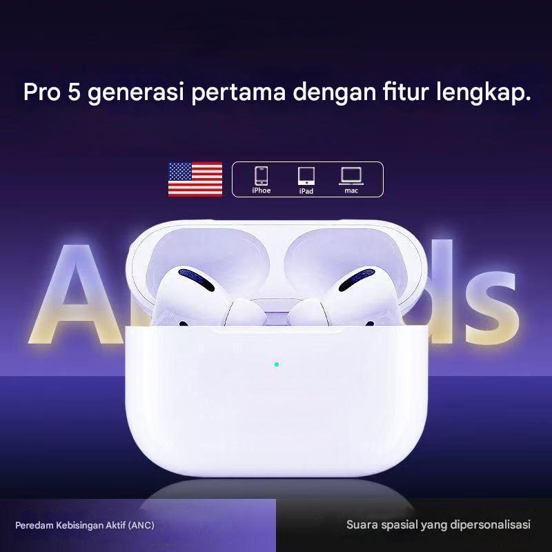 AI TWS Headphone Nirkabel Earphone Bluetooth-kompatibel 5.3 Headset Tahan Air dengan Mikrofon untuk Xiaomi iPhone Earbud