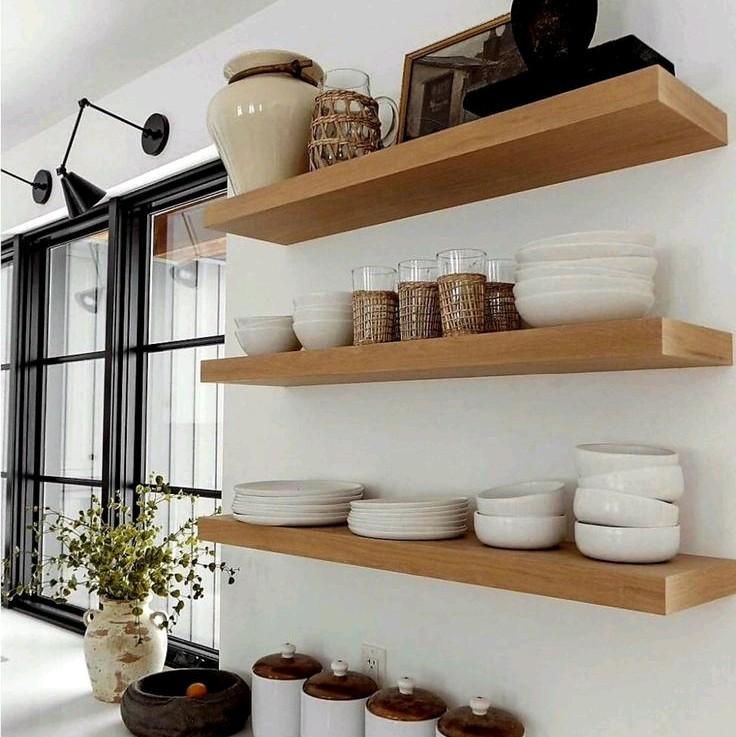 AMBALAN DINDING extra lebar 20cm melayang aestetik elegan dekorasi idaman buat mempercantik rumah anda_ banyak varian ukuran dan warna rak gantung hias 9