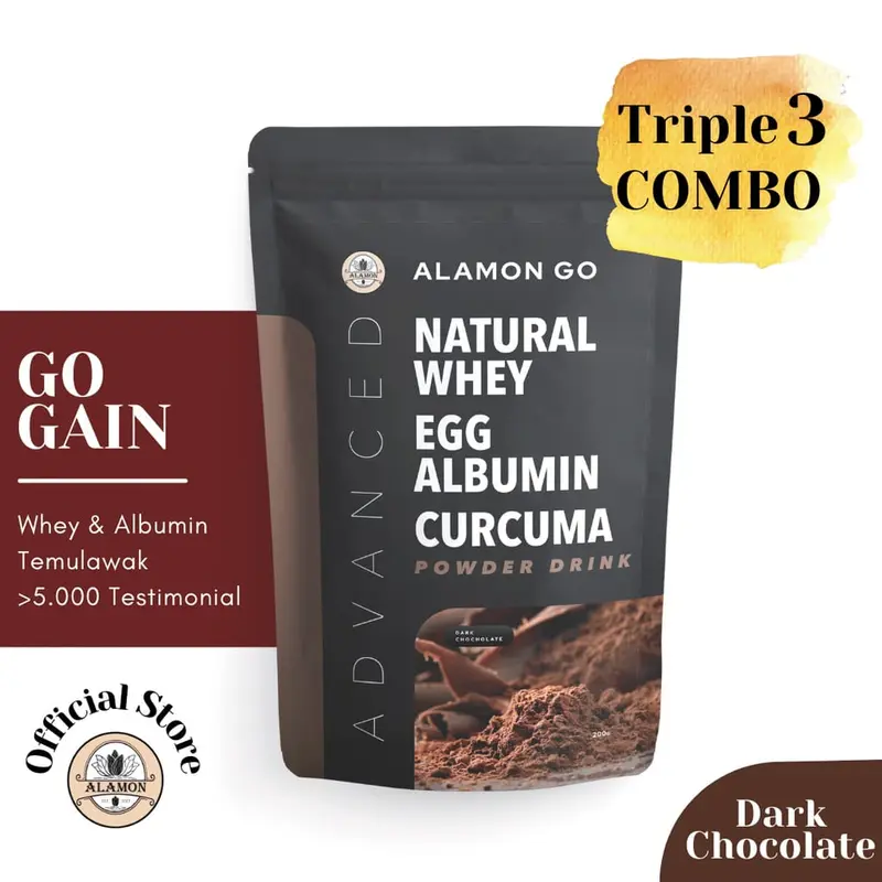 Susu protein go gain + natural whey + egg albumin + temulawak + pria dan wanita 6