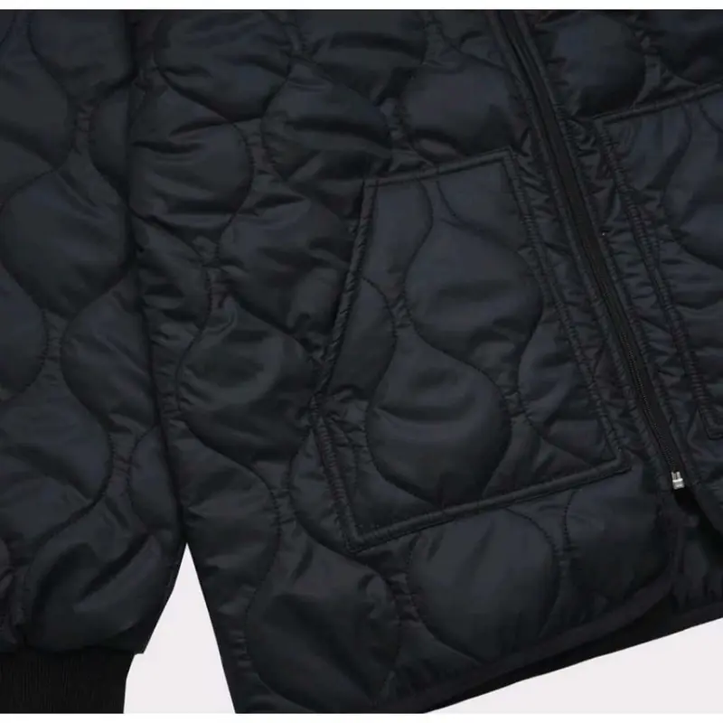 Olaav-Jacket puff quilted Bomber Black ziperr Zipper Jaket Distro Hitam Pria Wanita Tebal Unisex Casual Keren Cowok 4