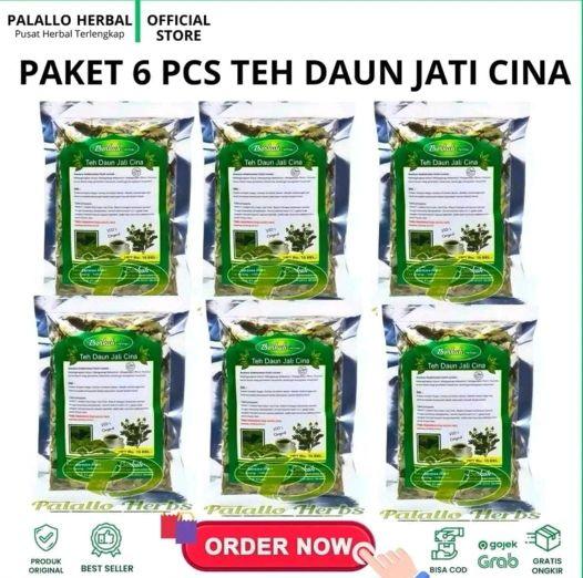 AMPUH!! 6 PCS Teh Hijau Daun Jati Cina ORIGINAL Herbal Alami Untuk Mendukung Kesehatan Pencernaan Teh Detox Herbal Tradisional