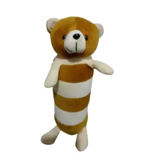 Boneka Guling Karakter Bear Mini 30cm Lucu Imut Warna Coklat dan Putih yang Menggemaskan Dolls