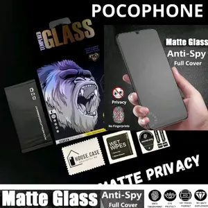 FOR POCOPHONE TEMPERED GLASS  MATTE SPY