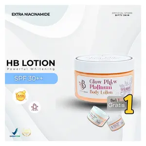 2 PCS BODY LOTION WHITENING PAKET HEMAT HB PLATINUM 250gr BITTY.SKIN ORI BPOM