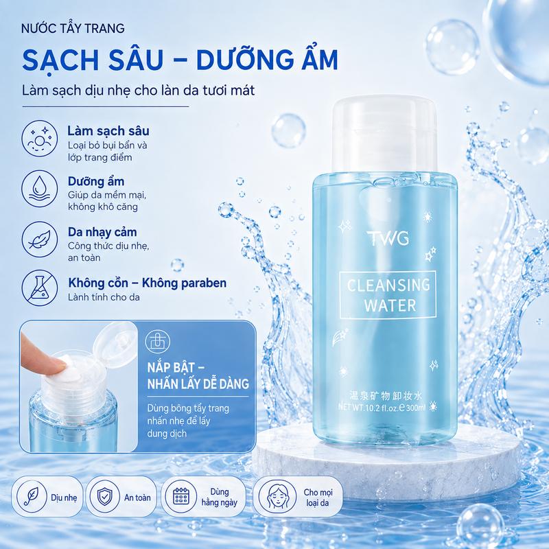 Nước Tẩy Trang TWG Amino Acid 300ml - Làm Sạch Sâu Không Kích Ứng, Phù Hợp Da…