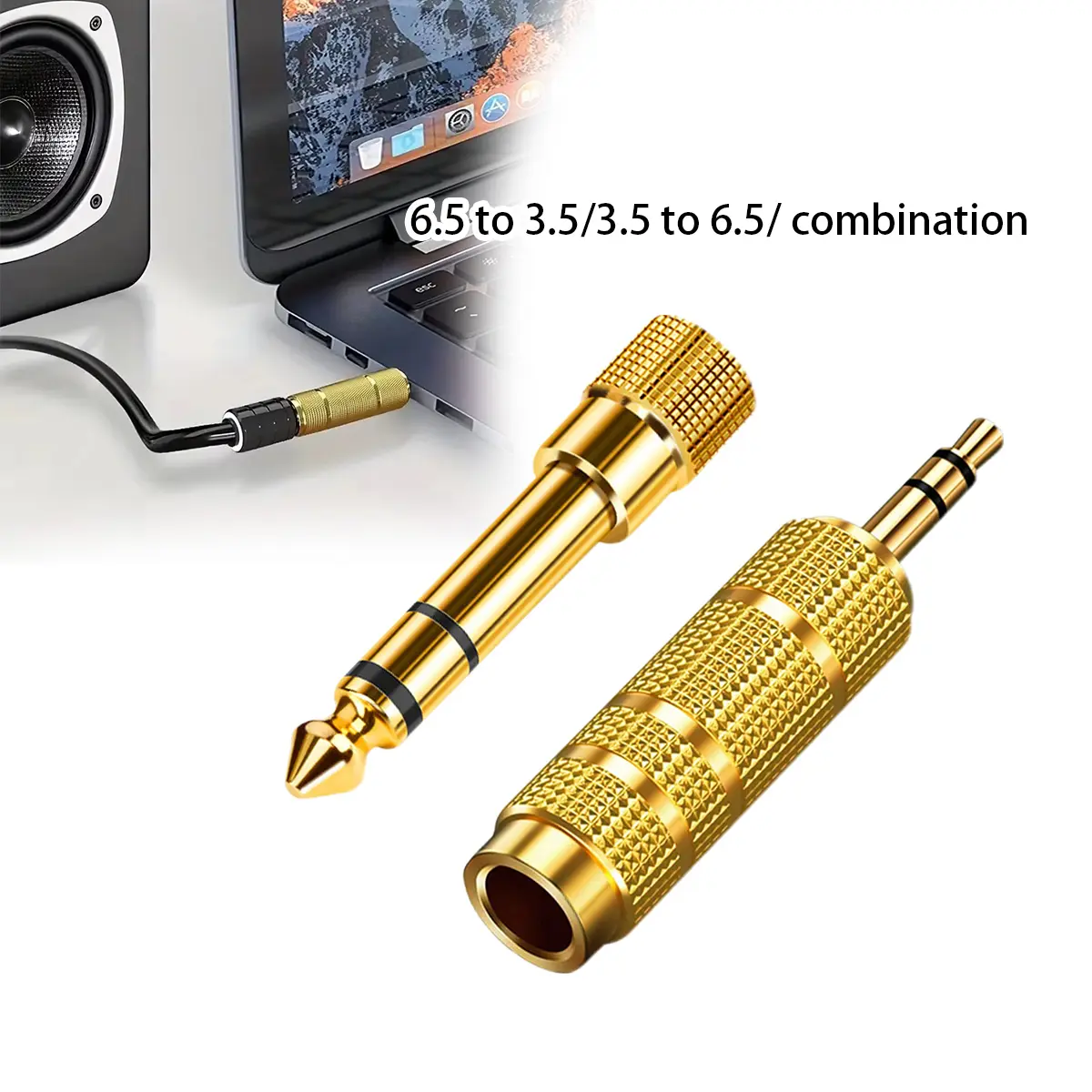Konektor Jack Audio Headphone AUX Jack 3.5mm 6.5mm Converter 3.5 Male to 6.5 Female