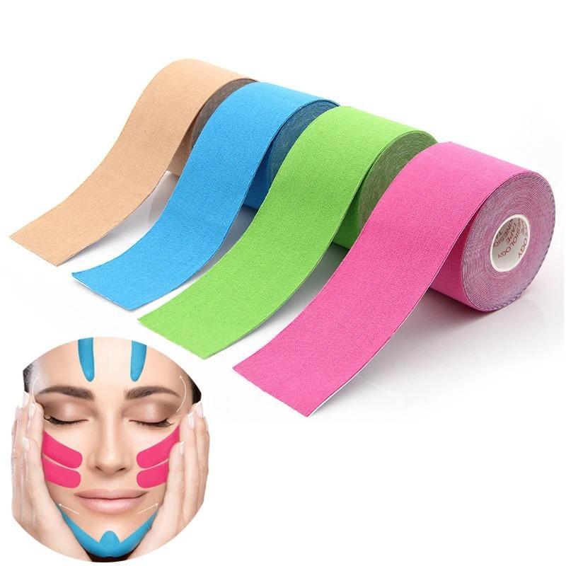 2.5CM*5M Kinesiology Tape For Face V Line Neck Eyes Lifting Wrinkle Sticker Tape Facial Skin Care Tool Bandagem Elastica 0