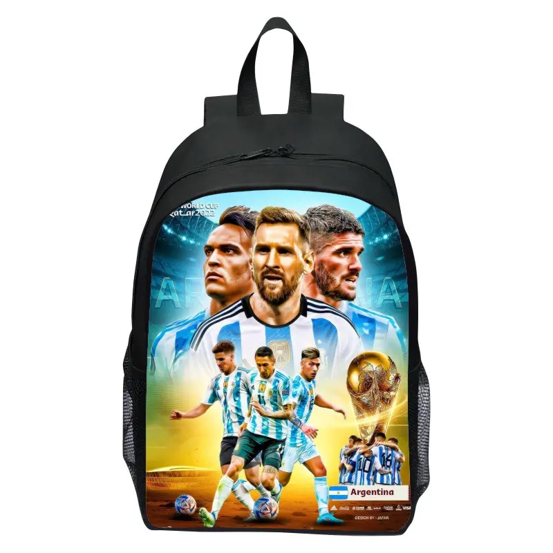 Cặp Sách Trẻ Em, 16 Inch, Thiết Kế Ngôi Sao Bóng Đá Massey Messi, Thích Hợp Cho Học Sinh Trung Học Nam, Nữ, Trung Học Và Tiểu Học, Ba Lô Mẫu Giáo, Cặp Sách Thường Ngày Thời Trang, Cặp Sách Trẻ Em, Cặp Sách Bé Trai Và Bé Gái, In Hình 1