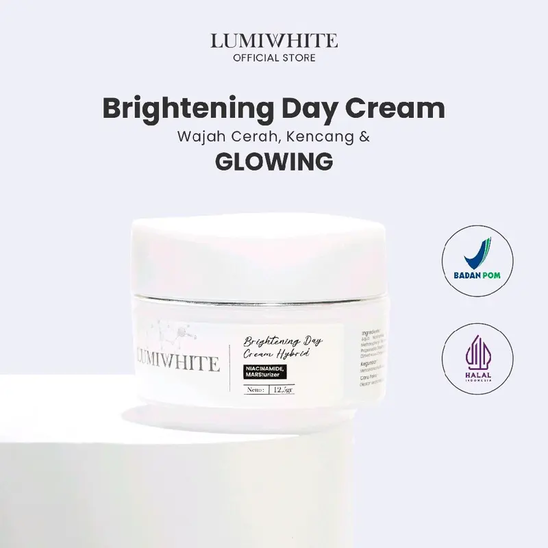 ( Jamin Ori ) Lumiwhite Brightening Day Cream Hybrid / Krim Pagi Siang Dengan Spf 1
