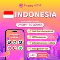 Gambar Happyesim Indonesia esim Roaming Telkomsel/XL Indonesia 1GB 7 Hari | Solusi IMEI Blokir | IPHONE Inter - Total 500MB 7Hari dari Happyesim Kota Tangerang 1 Tokopedia