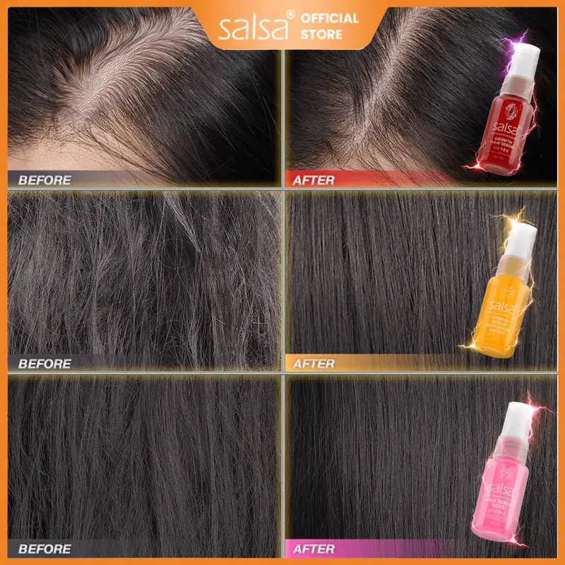 ENVIO - SALSA Hair Serum Perfum Spray Rose / Keratin / Growth 80ml - Serum Perawatan Rambut Hijab Friendly 6