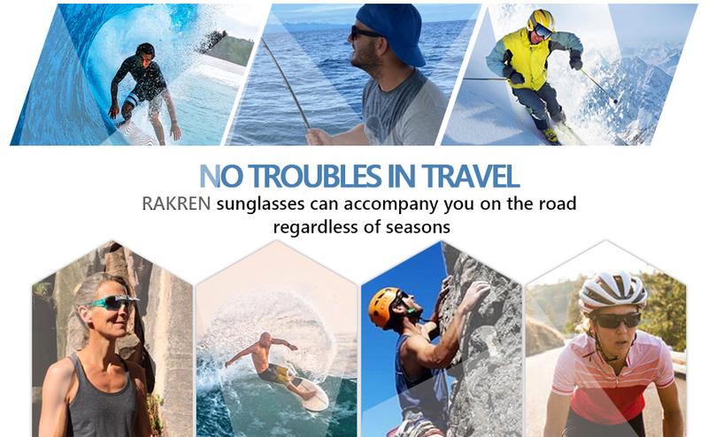 Product Introduction of Men and women Classic Sports sun glasses 100% UV protection classic style, suitable for driving, cycling and outdoor activities, comes with carry case 5