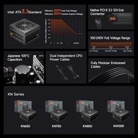 Gambar PCCooler KN650 KN750 KN850 KN1000 -  80+ Plus GOLD ATX 3.1 PCIe 5.1 Fully Modular PSU I 650W I 750W I 850W I 1000W I - KN750 - 750W  dari Duta Mandiri Infokom Kota Administrasi Jakarta Pusat 3 Tokopedia
