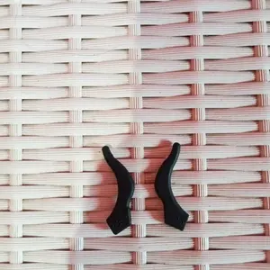 （Hitam/Putih）Kaitan telinga anti-slip untuk kacamata, bahan silikon, mencegah tergelincir dan terjatuh