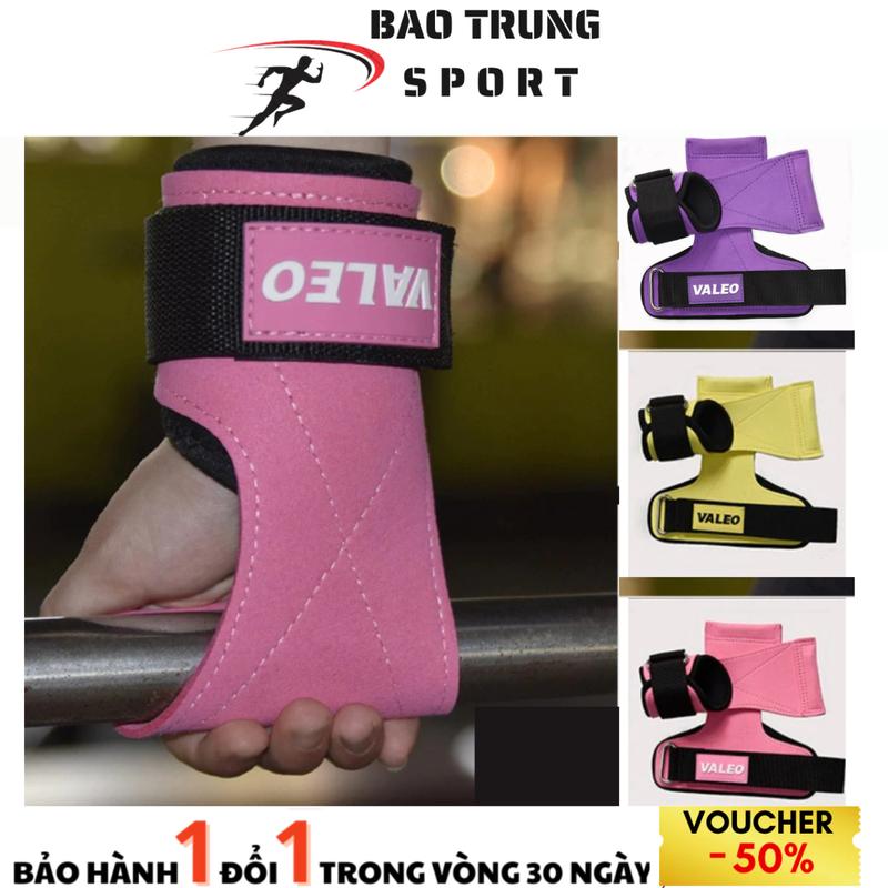 Găng Tay Gym Nữ Trợ Lực VALEO Tập Gym Dây Kéo Lưng Lifting Straps Deadlift Tập Tạ Tập Xà