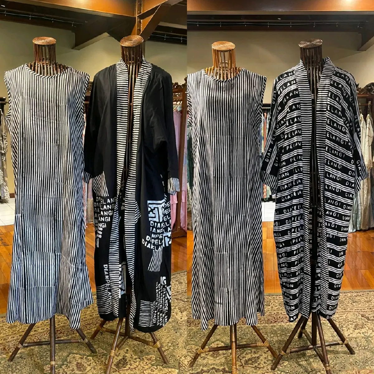 Femi Set Dress + Cardigan by Dian Pelangi ORIGINAL Setelan Outfit OOTD Busana Muslim Gamis Dress Long Cardi Casual Formal Pesta Kondangan Lebaran Wanita Cantik Anggun Modis Modern Simple Elegan Mewah Model Korea Terbaru Motif Batik Cap Hand Made Kekinian