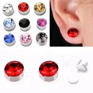 anting berlian magnet titanium non tindik pria wanita kualitas anti karat untuk pria wanita Earrings