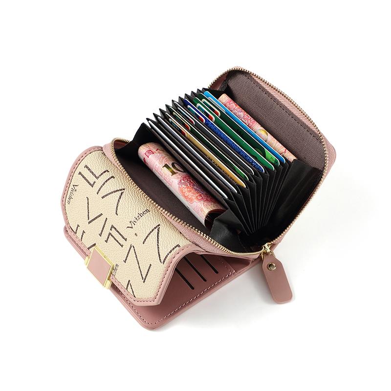 Product Introduction of Fashion Women's Bag Wallet Short Wallet Multi-function Wallet Clip Multi-Card Women's Bag Bit Organ Card Holder 8