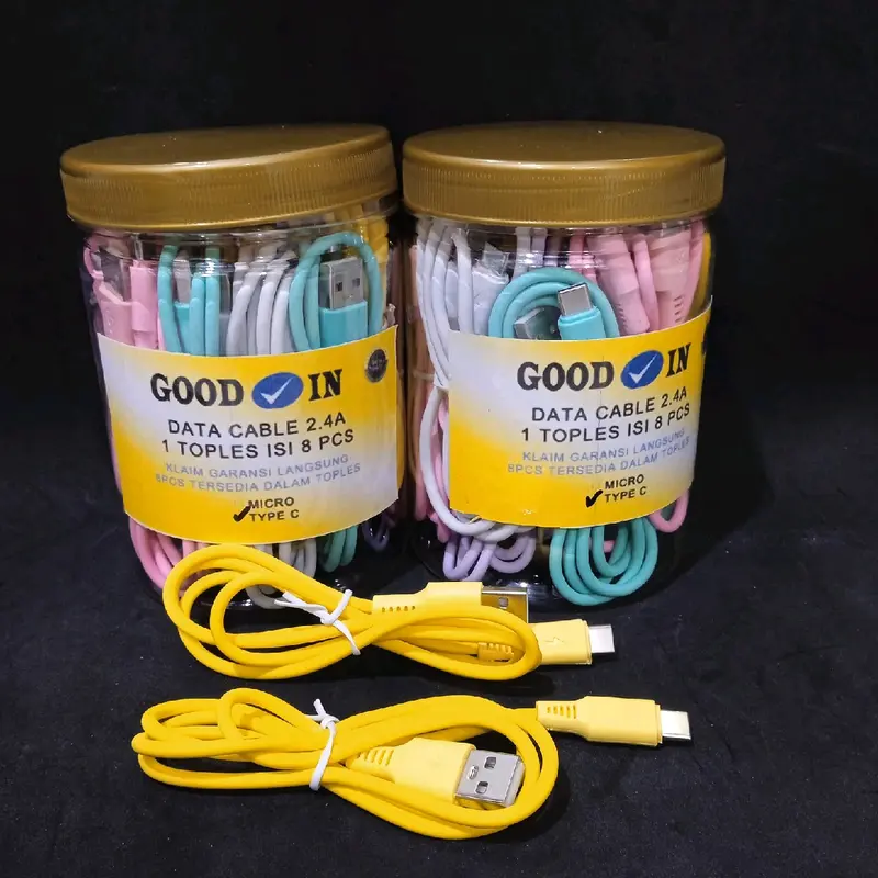 [DAPAT 15 PCS] FREE TOPLES KABEL DATA CAS WARNA CAMPUR android Aksesoris Charger Handphone Panjang 6