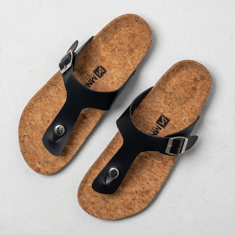 MNDY GSK Sandal Jepit Asta Hazel - Sandal Flip-flops Kulit Sendal Kulit Brown Pria 1