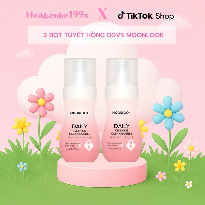 Combo 2 lọ bọt tuyết HỒNG ddvs Moonlook