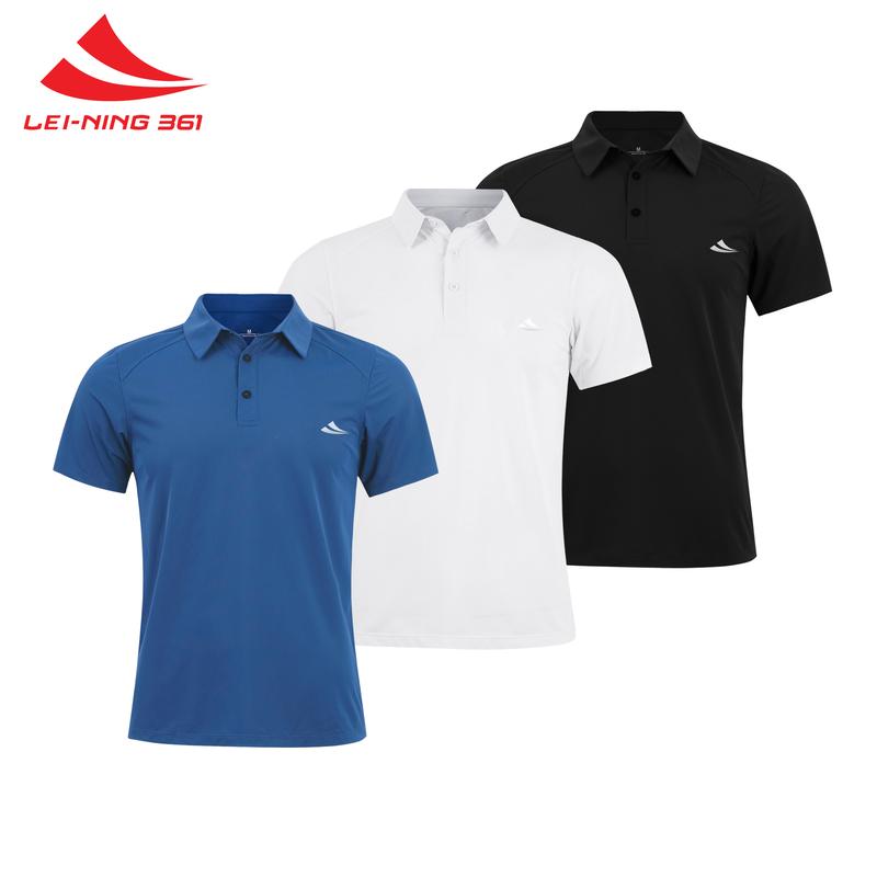 Áo Polo Nam Lei-Ning 361 Cao Cấp Vải Thể Thao Hoạ Tiết Cao Cấp Mềm Mát Và Co Giãn Size 45-89kg - POLO05.361