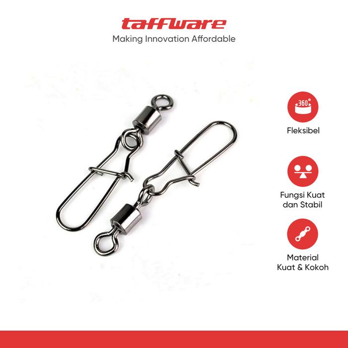 Gambar TaffSPORT Konektor Kail Pancing Snap Swivel Fishing Hook 26mm 10 PCS - S20 dari Taffware Official Store Kota Administrasi Jakarta Barat Tokopedia