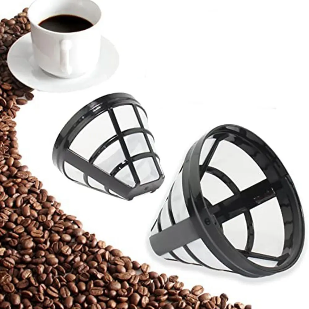 Filter Penyaring Kopi Basket Cup Style Coffee Filter Reusable - RF60 - Black