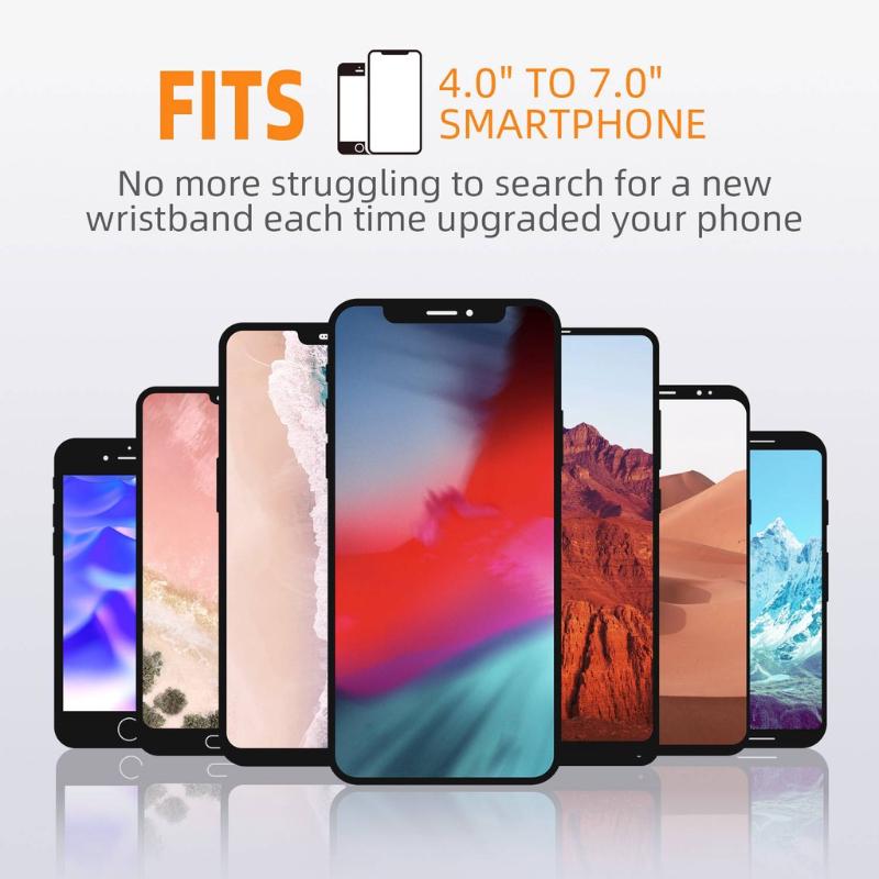 Băng Đeo Tay Thể Thao, Đai Đeo Tay Xoay 360 ° Có Thể Tháo Rời Cho Điện Thoại Di Động Giá Đỡ Băng Đeo Cánh Tay Chạy Bộ Và Đạp Xe, Dây Đeo Cổ Tay Giá Đỡ Điện Thoại Di Động Giá Chân Đế Cho Điện Thoại Thông Minh 4.0-6.5 Inch Thông Dụng 5