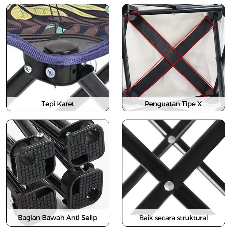 Hidup Mewah Kursi Lipat Outdoor Serbaguna Portable Kursi Lipat Mancing Mini 1