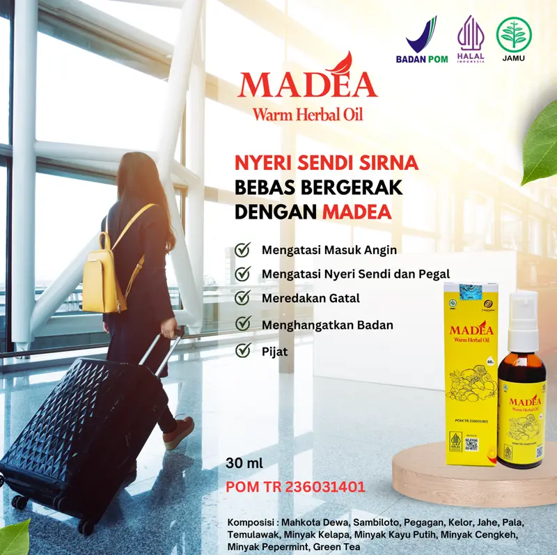 MADEA Minyak Balur Hangat: Membantu Meredakan Masuk Angin, Gatal, dan Efek Gigitan Serangga 1